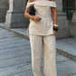 Smart Off Shoulder Strapless Top With Pants Co Ord Set