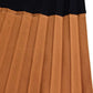 Smart Workwear Pleated Colorblock Long Sleeve Black Dress With Belt