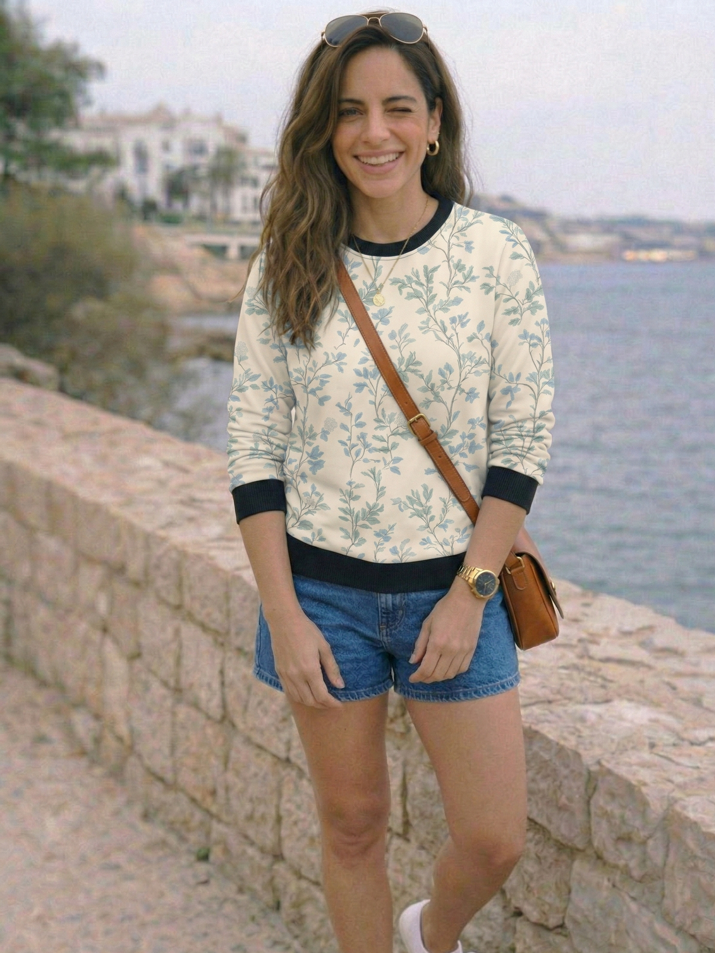 Soothing Floral Print Multicoloured Sweatshirt