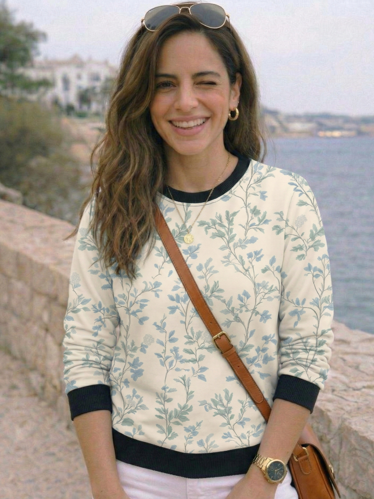 Soothing Floral Print Multicoloured Sweatshirt