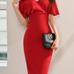 Sophisticated Bodycon Red Pencil Dress