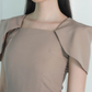 Sophisticated Sharp Shoulder Flaps Short Sleeves Dress