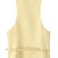 Sophisticated Sleeveless Vest Wasit Coat With Yellow Pencil Skirt Set
