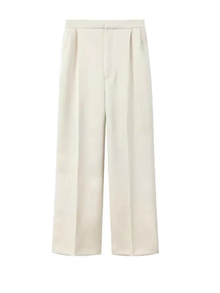 Splendid Short Puff Blazer With Wide Leg Pants Set