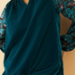 Stunning Blue Velvet Floral Top