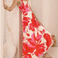 Stylish Floral Print A Line Maxi Dress