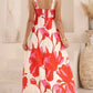 Stylish Floral Print A Line Maxi Dress
