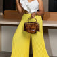 Stylish Pleated Ruffle Wide Leg Jumpsuit