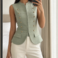 Stylish Sleeveless Button Decor Vest Top