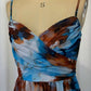 Stylish Sleeveless Flowy Blue Maxi Dress