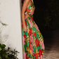Suave Floral Printed One Shoulder Assymetric Dress