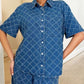 Super Stylish Plaid Denim Wide Leg Co ord Set