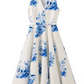 Sweet Bohemian Printed V Neck Sleeveless Slim Dress