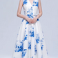 Sweet Bohemian Printed V Neck Sleeveless Slim Dress