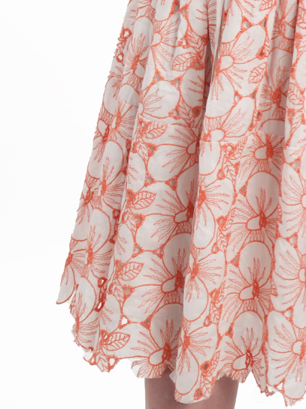 Sweet Floral Eyelet Gathered Dress