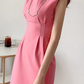 Sweet Pink Sleeveless Pencil Dress - Ships in 24 Hrs
