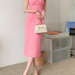 Sweet Pink Sleeveless Pencil Dress - Ships in 24 Hrs