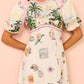 Sweet Printed Puff Sleeve Midi Dress