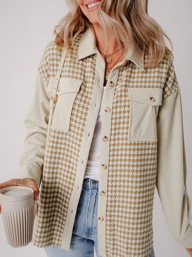Trendy Printed Long Sleeve Shirt Coat