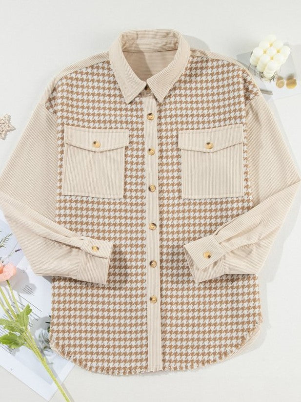 Trendy Printed Long Sleeve Shirt Coat