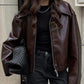 Trendy Winter Wear Lapel Loose Zipper Jacket