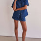 Vintage Denim Shorts Co ord Set