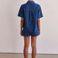 Vintage Denim Shorts Co ord Set