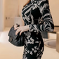 Vintage Floral Print Sheath Pencil Dress