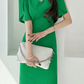 Vintage Green Ruffle Sleeve Bodycon Dress