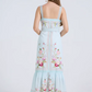 Vintage Strapless Printed Sheath Holiday Dress With Belt