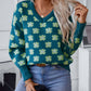 Winter Essential Flower Weave Loose Sweater
