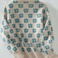 Winter Essential Flower Weave Loose Sweater