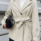 Winter Essential Tie Wrap Lapel Coat