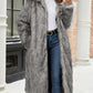 Winter Exclusive Long Lapel Grey Coat