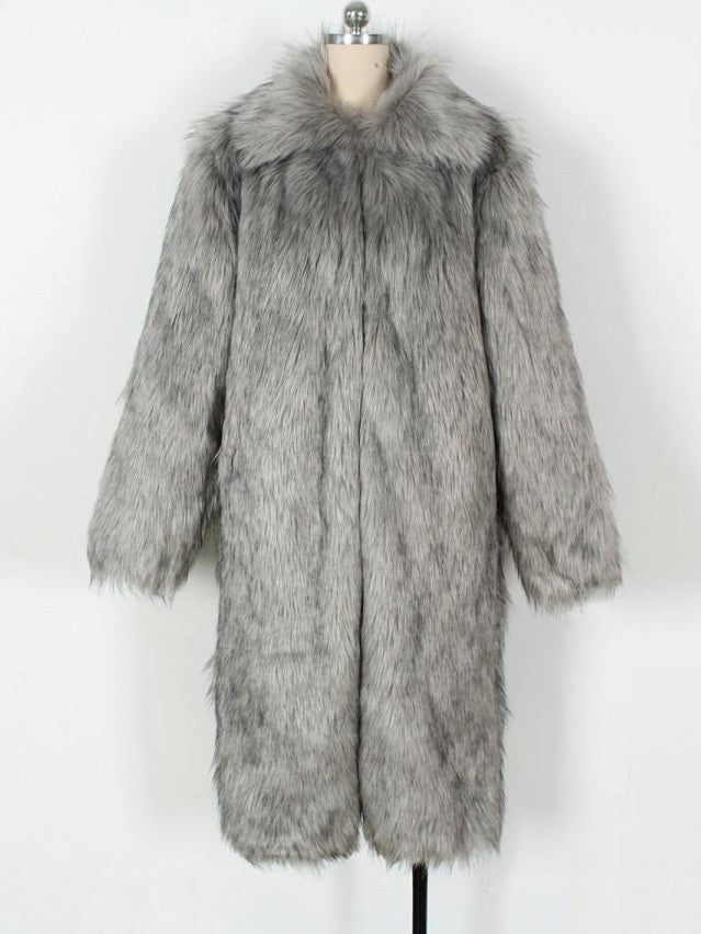 Winter Exclusive Long Lapel Grey Coat