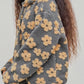 Winter Fashion Floral Lapel Button Up Coat
