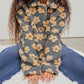 Winter Fashion Floral Lapel Button Up Coat