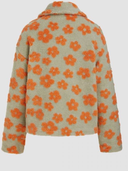 Winter Fashion Floral Lapel Button Up Coat