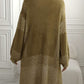 Winter Fashion Geometric Pattern Long Sleeve Green Cardigan