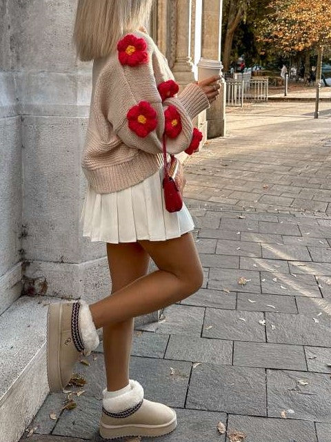 Winter Fashion Knit V Neck Long Sleeve Sweater Cardigan