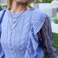 Winter Fashion Long Sleeve Ruffle Sweater Top