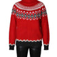 Winter Fashion Polo Neck Knit Red Sweater