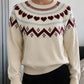 Winter Must Have Heart Long Sleeve Pullover Sweater