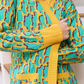 Winter Style Bright Long Sleeve Abstract Cardigan