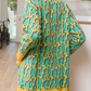 Winter Style Bright Long Sleeve Abstract Cardigan
