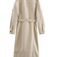 Winter Style Long Trench Coat Dress With Belt