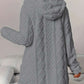 Winter Style Loose Fluff Long Grey Cardigan