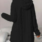 Winter Style Loose Fluff Long Black Cardigan