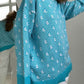 Winter Style Pullover Baggy Long Sleeve Light Blue Sweater Top