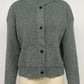 Winter Wear High Neck Button Grunge Grey Cardigan
